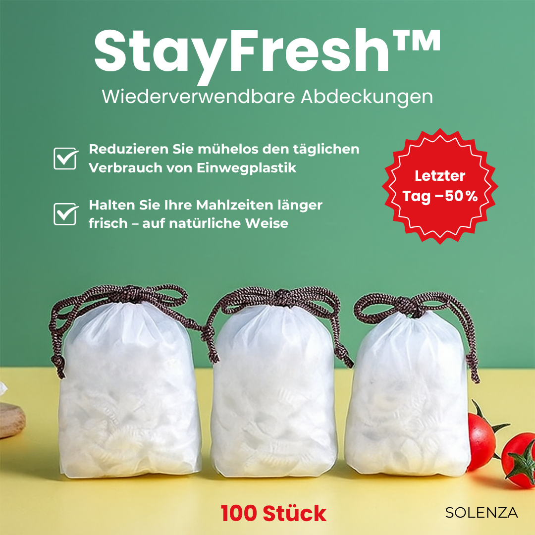 Letzter Tag -50% | StayFresh™ Wiederverwendbare Abdeckungen (100 Stück)